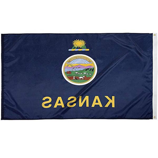 Pantone Color Matching Customization Options Kansas Flag Quick-drying Fabric