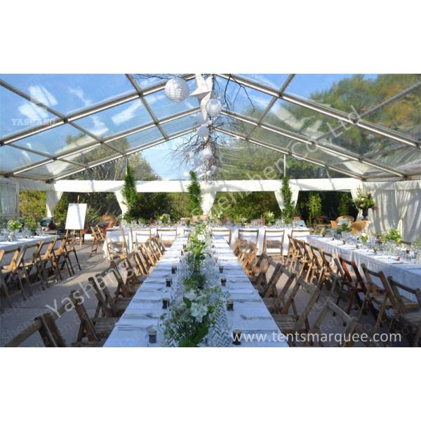 800 Seater Fabric Gala Dinner Outdoor Party Tents Clear Roof Marquee 25X50 M