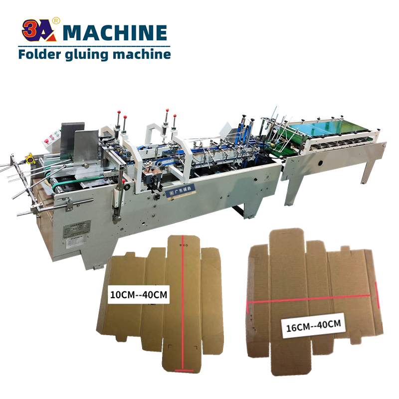 Automatic Mini Corrugated Box Folder Gluer Paper Forming Machine Folding Gluing Machine