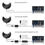 Steel Box Indoor Black Clear Satellite Hdtv Digital Amplified Hd Outdoor Ante Tv