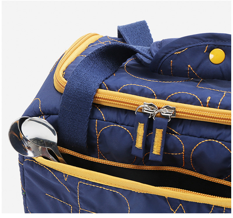 Zipper Fashion Eco Canvas Insulated Lunch Cooler Bags