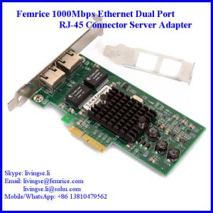 Wholesale RJ-45 Copper Cable Gigabit Controller Server Ethernet Network Card Femrice 10002PT from china suppliers