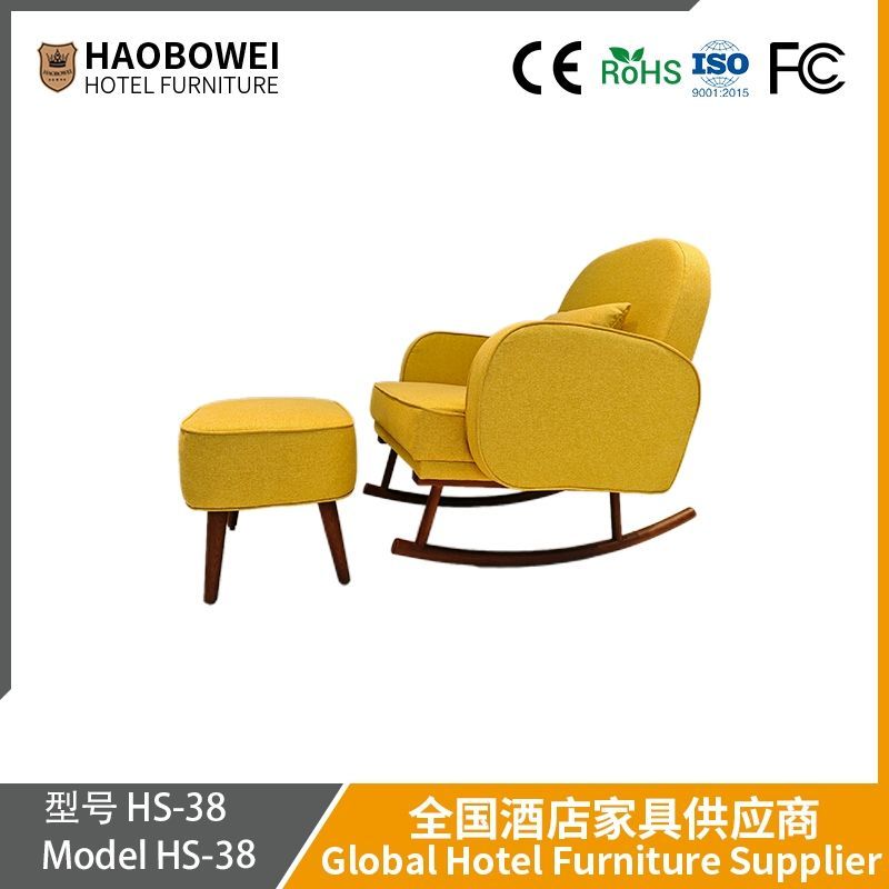 Lazy Sofa Can Be Used for Lying and Sleeping. Rocking Chair for Living Room. Leisure Recliner for Bay Window and Balcony. Single Sofa Chair with Footstool.