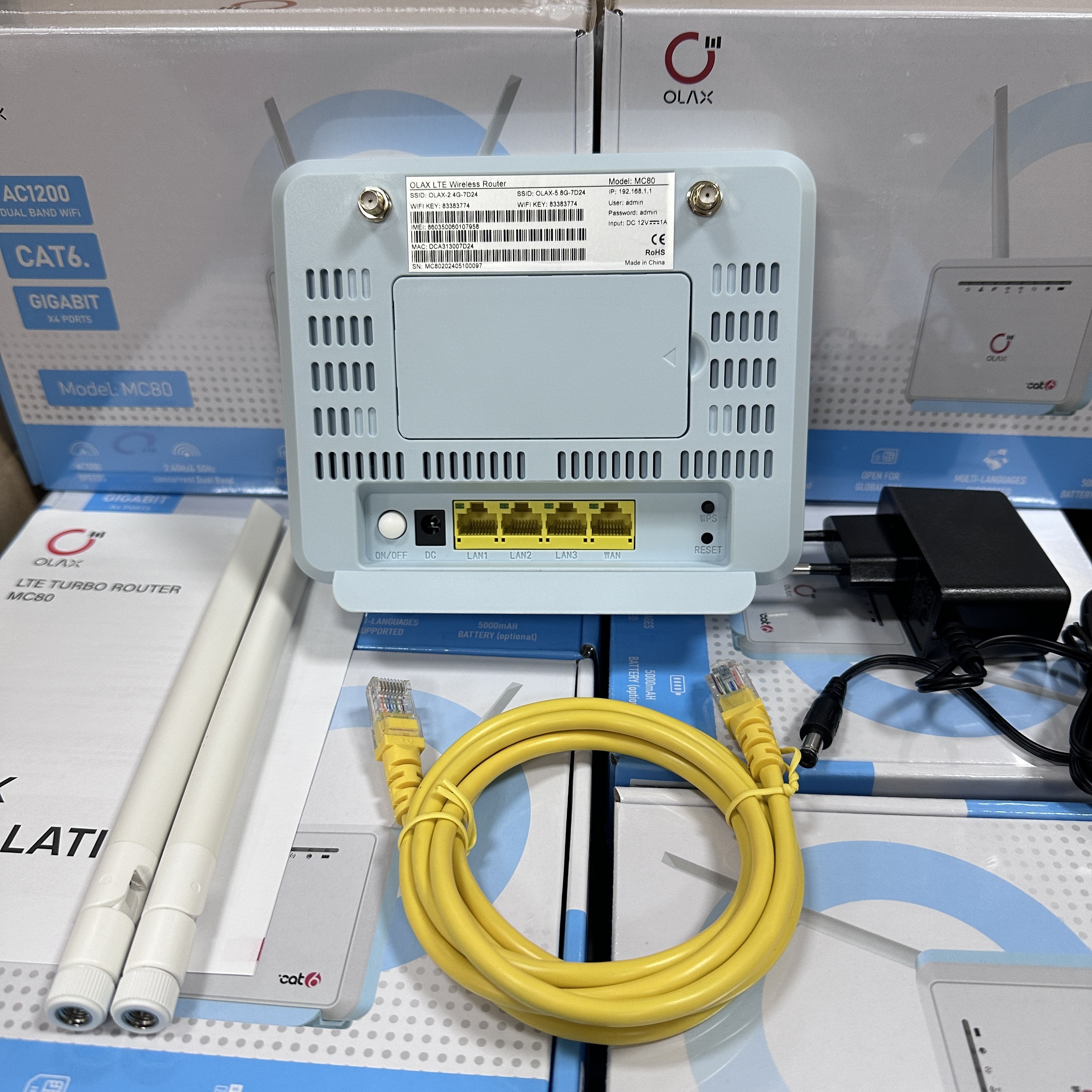 CPE OLAX MC80 4g wifi router with 5000mah battery for B3/7/8/20/28/38/40/41 band