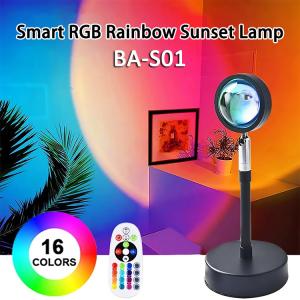 Wholesale USB Aluminium LED Holiday Lights Colorful Smart RGB Rainbow Sunset Lamp from china suppliers