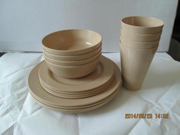 Quality Eco Bamboo Fiber dinnerware set for sale