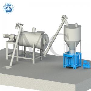 Wholesale Simple Dry Mix Powder Mortar Mixing Plant With Ribbon Mixer Cement Wall Putty Gypsum Making Machine from china suppliers