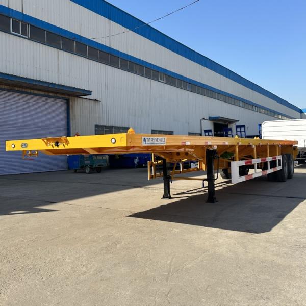 TITAN 2/Tri/3 Axle 20/40/45 Ft Flatbed Semi Trailer for Sale Manufacturers Near