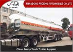 50 cbm 3 axle tanker fuel oil semi trailer aluminium alloy for sale