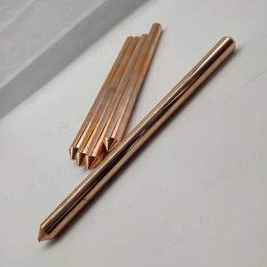 Wholesale 4 Feet Pure Copper Solid Earthing Rod Electroplated 4ft from china suppliers