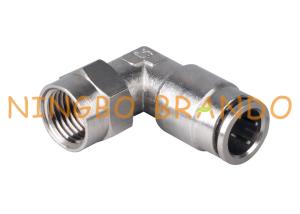 Wholesale Brass Pneumatic Push In Connector Female 90 Degree Elbow 1/4'' 8mm from china suppliers