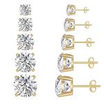 Korean Fashion Earrings Jewelry 925 Sterling Silver Classic Single Diamond