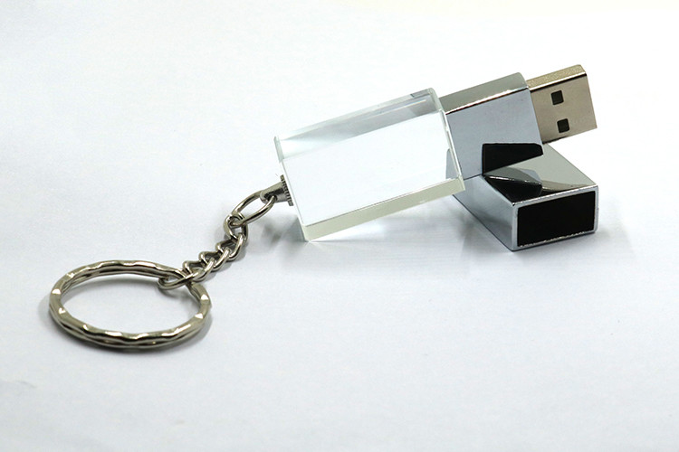 UDP Flash Crystal Usb Flash Drive 2.0 4GB 8GB 16GB Usb Stick With LED Light