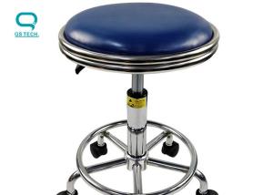 Wholesale PU leather Plastic Five Star Feet Clean Room Blue ESD Lab Stool Chair from china suppliers