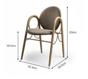 Wholesale Customized Size Hotel Restaurant Furniture  Metal Solid Wood Fabric Dining Chair from china suppliers