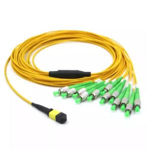 Wholesale MPO To FC Fiber Optic Jumper 12 Fiber OM4 2.0mm Optic from china suppliers
