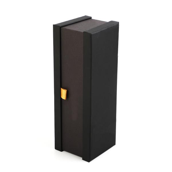PU leather Single Wine vodka brandy Bottle Gift Box Luxury Rigid Spirit packing