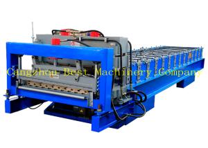Wholesale House Roof Glazed Tile Roll Forming Machine , Metal Roof Making Machine from china suppliers