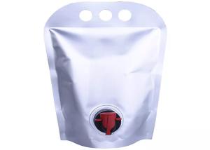 Wholesale Food Grade Portable Bib Bag In Box Aluminium Foil Spout Pouch With Red Tap / Spigot from china suppliers