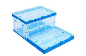 China Clear Plastic Storage Crate Folding Household Storage Box Eco - Friendly on sale