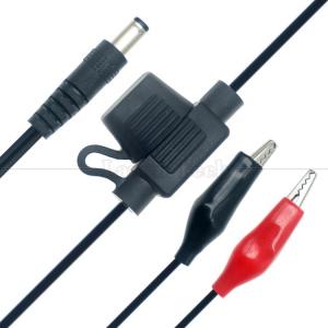 Wholesale 12V DC 5.5X2.1mm to Alligator Clips Fuse Power Cable for Trail Camera from china suppliers