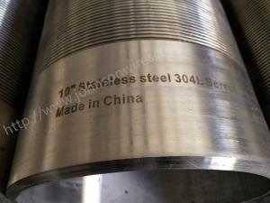 Wholesale Stainless Steel 304l Johnson Vee Wire Screen , Deep Well Wound Screen 35kg / Meter from china suppliers