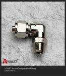 1/8NPT-8mm Straight Air Fitting Elbow Stainless Steel Compression Fittings