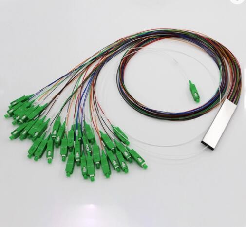 SC APC UPC 1 X 8 Fiber Optic PLC Splitter SC Splitter Mini Tube Type Splitter