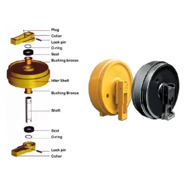 Efficient Ec55 Front Mini Excavator Front Idler With High Surface Hardness Features