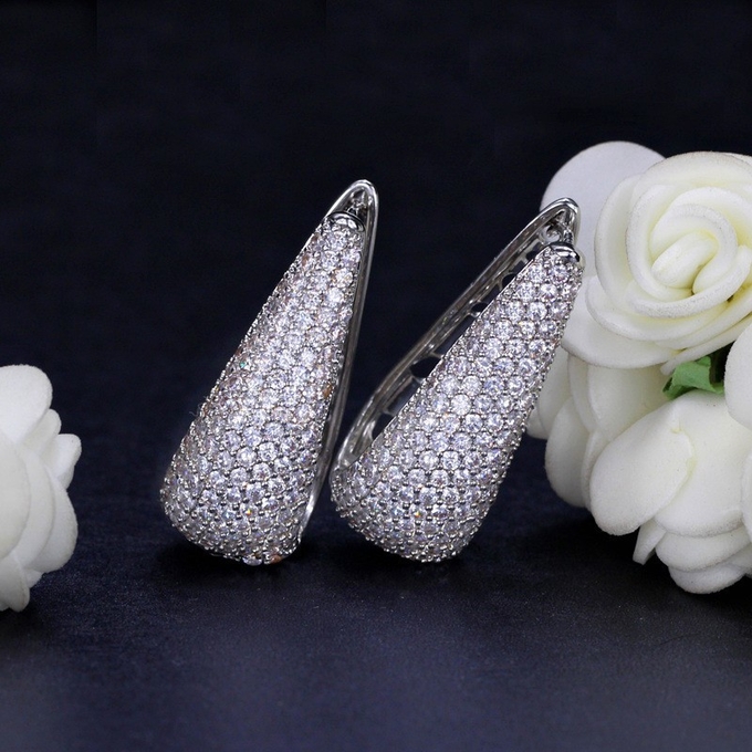 Fashion jewellery Gold Plated AAA CZ Earrings for Women Ladies jewelry earrings necklace jewelry set