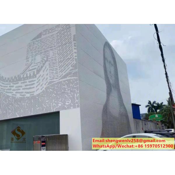 Perforating metal screen for wall cladding solid aluminum panels for facades