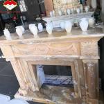 Villa Living Room Fireplace Surrounds Modern Indoor Marble Stone Fireplaces
