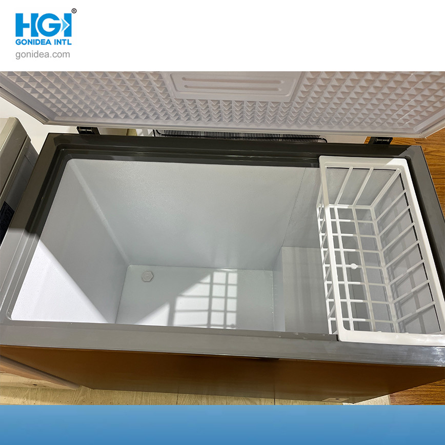 230L Energy Saving Manual Defrost Freezer With Sliding Glass Door