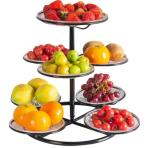 Household Wear Resistant Three Tier Steel Fruit Basket Chrome Plating