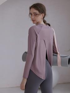 Wholesale Back Slit Mesh Shoulder Womens Long Sleeve Sweatshirt For Spring from china suppliers