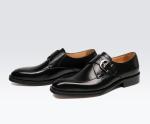 Oxford Genuine Leather Dress Shoes / Mens Monk Strap Shoes With 3cm Heel