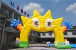 Cartoon Shape Yellow Inflatable Arches For Advertising / Inflatable Entrance