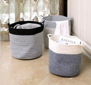 Wholesale Decorative Custom Woven Cotton Rope Laundry Toys Candy Storage Fabric Container Wholesale Spa Gift Baskets Organizer from china suppliers