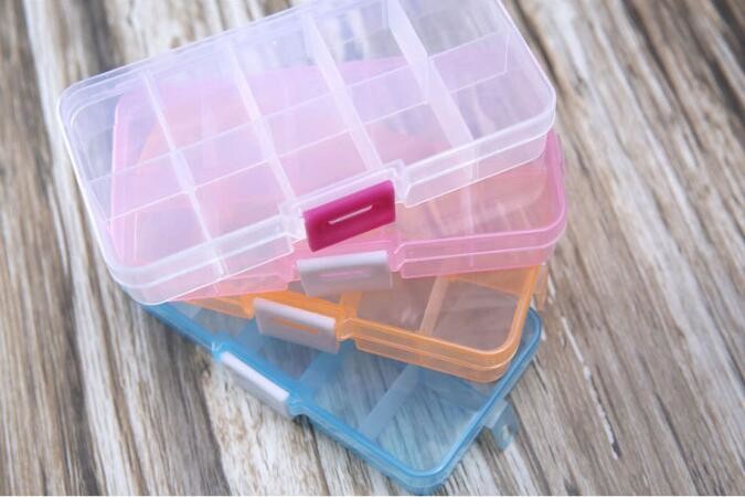 6-Compartment Plastic Storage Box for Hardware Tools / Gadgets, medicine storage box with lock, medicine mini storage bo