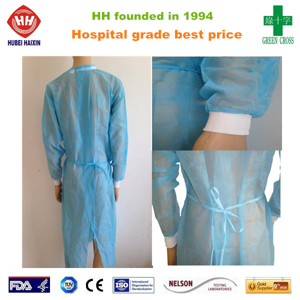 20gsm Disposable Isolation Clothing , CE FDA Isolation Gowns
