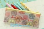 PVC Stationery Bag With Plastic bags, Slider Pen Pencil Rules Packaging Bags,