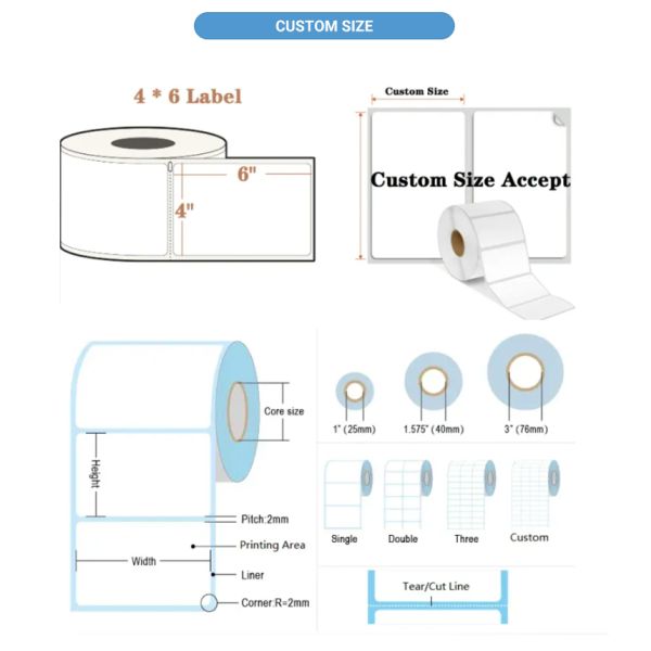 Customized Direct Thermal Label for Supermarket Barcode Weighing