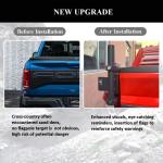2017-2020 2022 Ford F150 Pickup Truck Bed Flag Pole Holder Rack Aluminium Alloy