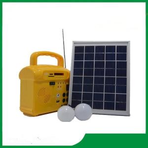 Wholesale Mini solar lighting kits / portable DC 6v 10w solar system with phone charger, radio, MP3 for camping from china suppliers