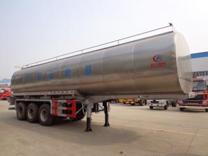 Wholesale 40t Fresh Milk Delivery Tanks Trucks And Trailers 3 Axle Stainless Steel Milk Tank Truck from china suppliers
