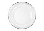 Lead Free Painted Gold Beads Crystal Glass Plates 32cm 13 Inch