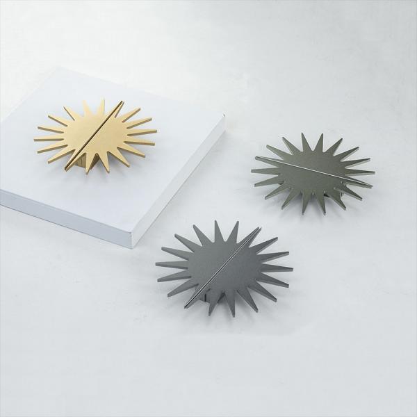 Golden Sun Shaped Aluminum Cabinet Knobs 4.72inches Decorative Novelty wardrobe