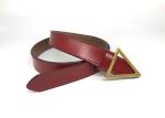 Triangle Smooth Buckle 118cm Ladies Leather Belts