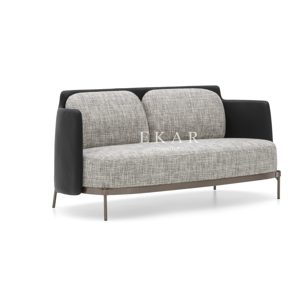 Living Room Metal Legs Contemporary Design Fabric Modern Sofa Set