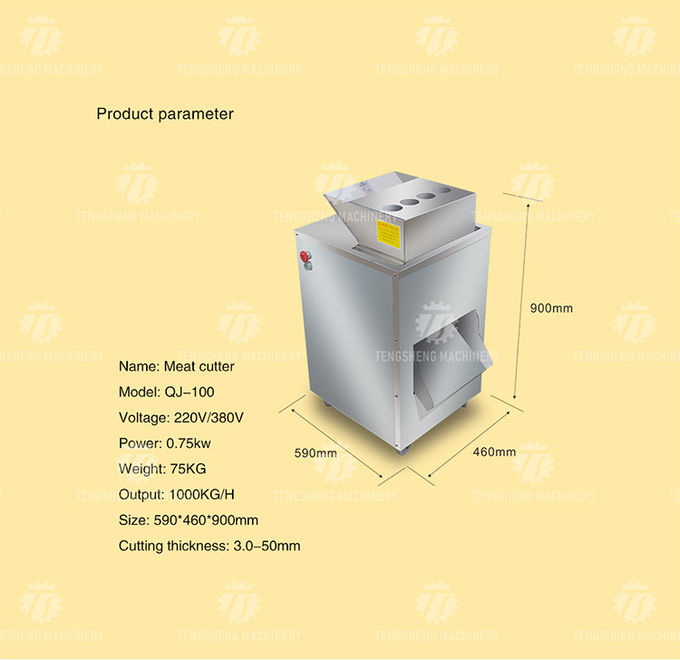 75KG Desktop fresh meat slicer high-power meat slicer commercial slicing manufacturers directly operated